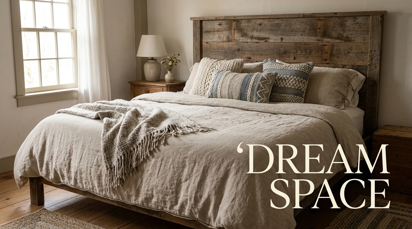 bed with linen and pillows 202609020807