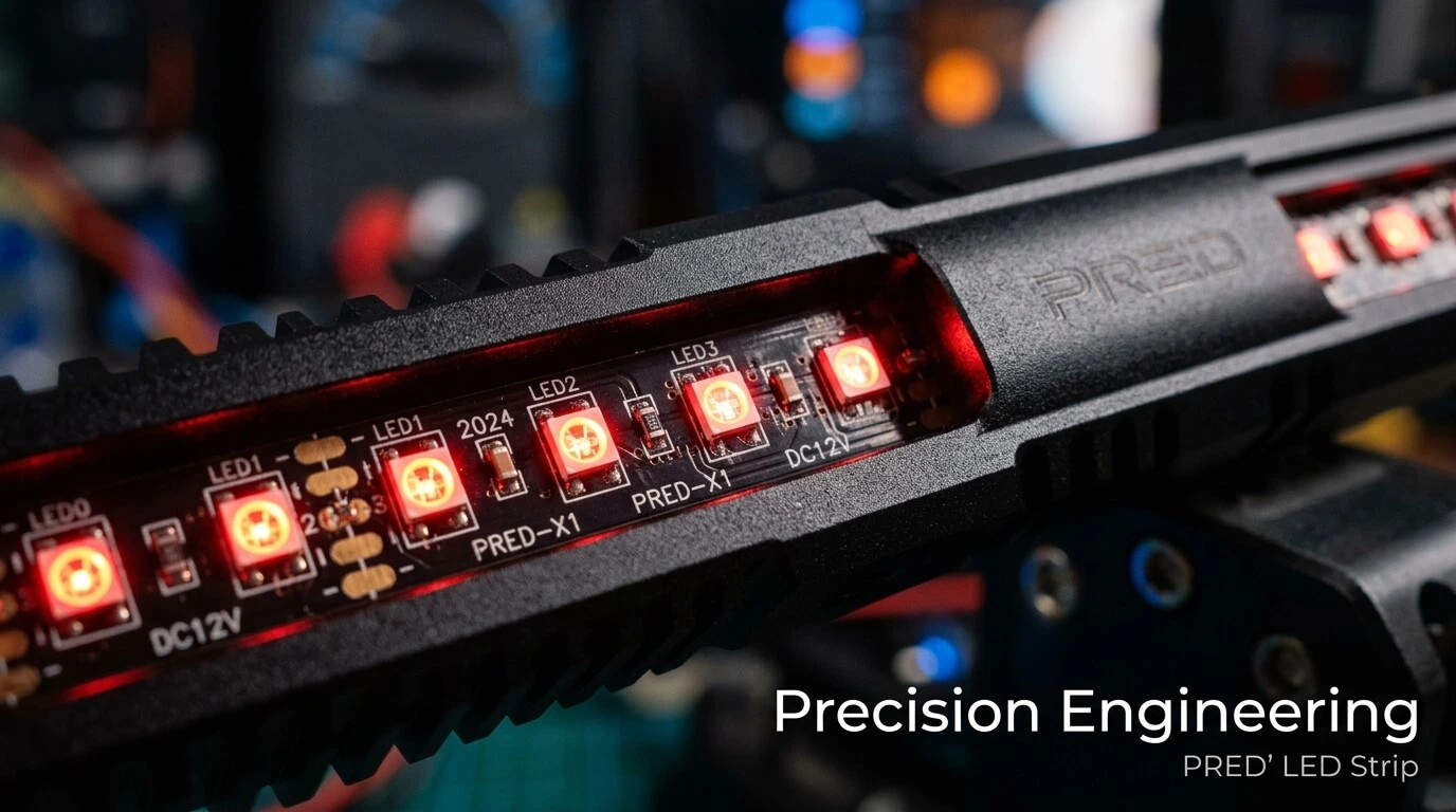 Pred LED: A Complete Guide to Modern LED Lighting LED Strip Showing Glowing Diodes 202609060336 1